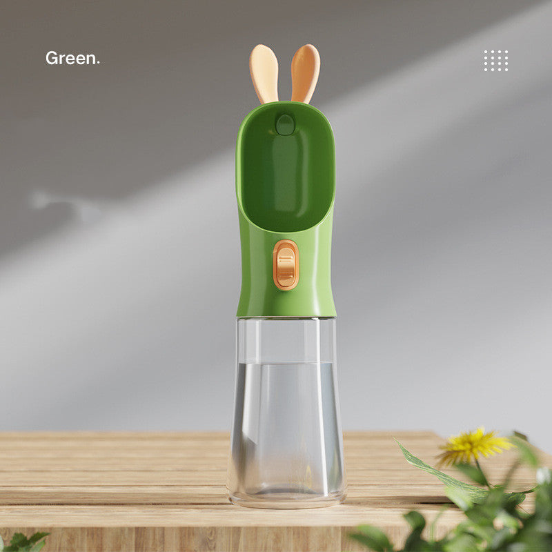 Portable Bunny-Ear Pet Water Bottle – Leak-Proof Travel Dispenser