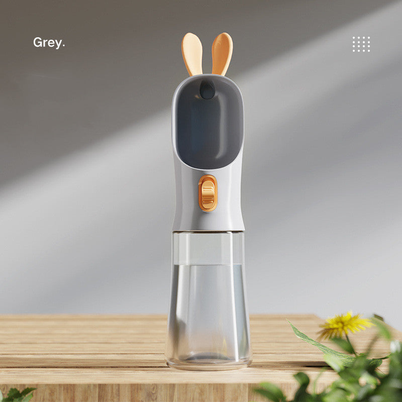 Portable Bunny-Ear Pet Water Bottle – Leak-Proof Travel Dispenser