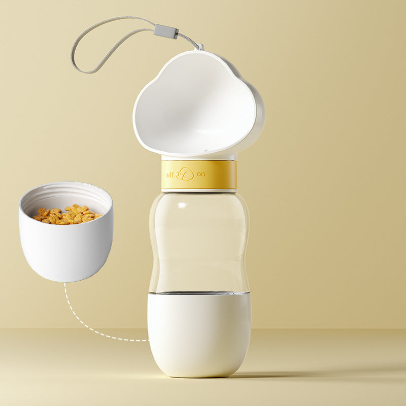 CloudWalk™ 2-in-1 Premium Pet Travel Bottle – Water & Snack Dispenser