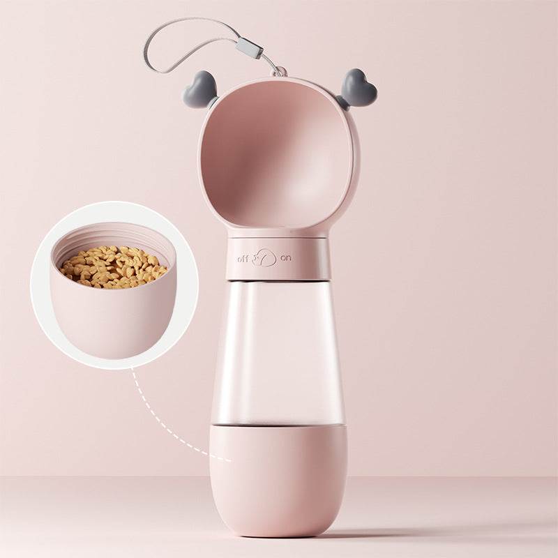 CloudWalk™ 2-in-1 Premium Pet Travel Bottle – Water & Snack Dispenser