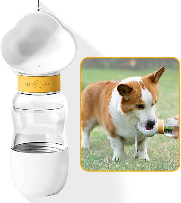 CloudWalk™ 2-in-1 Premium Pet Travel Bottle – Water & Snack Dispenser