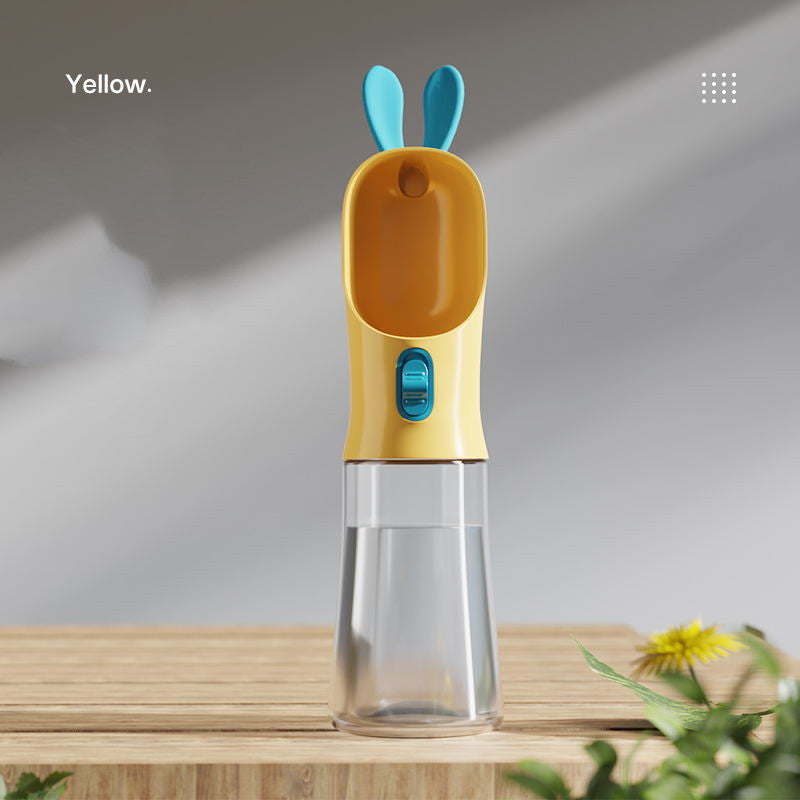 Portable Bunny-Ear Pet Water Bottle – Leak-Proof Travel Dispenser