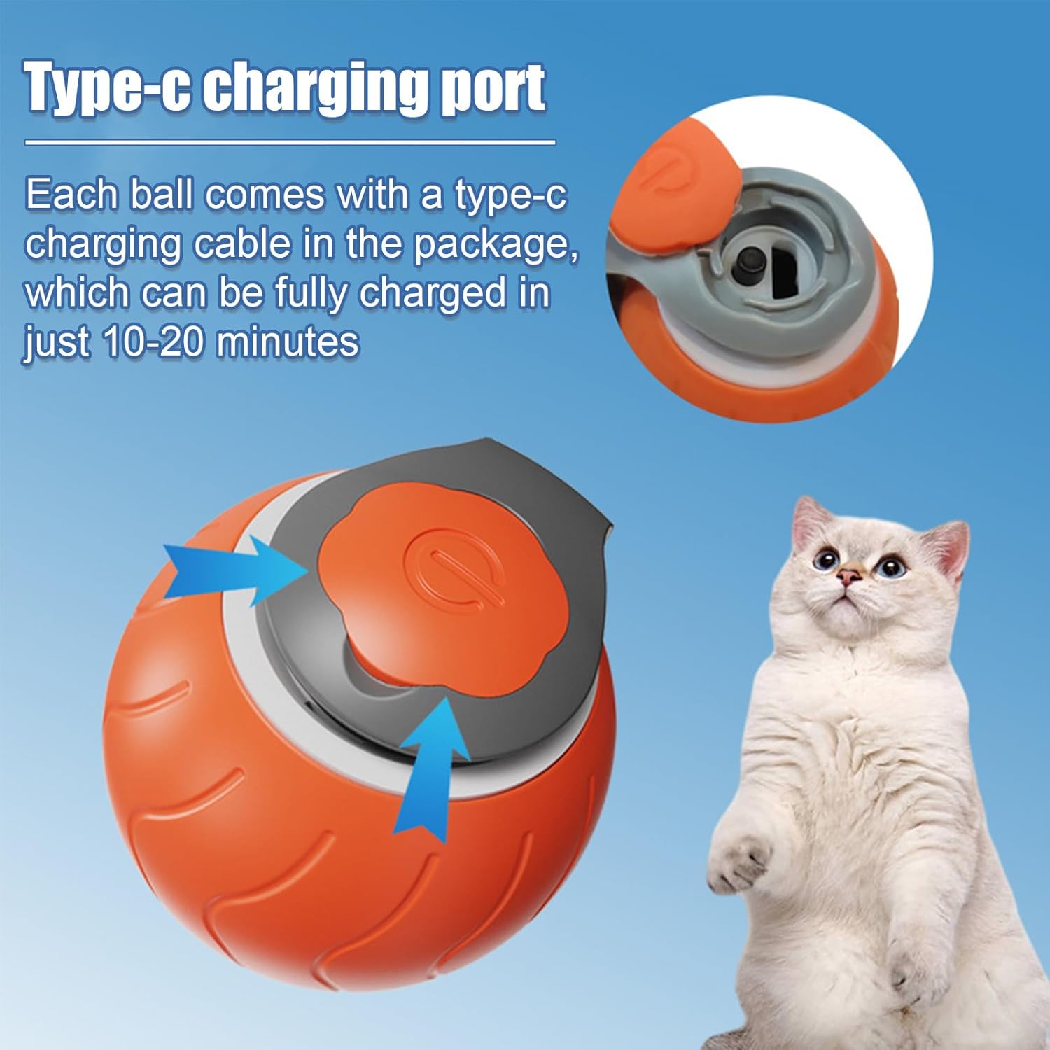 SpeedyTail™ Interactive Smart Ball – Automatic Moving Toy for Bored Cats