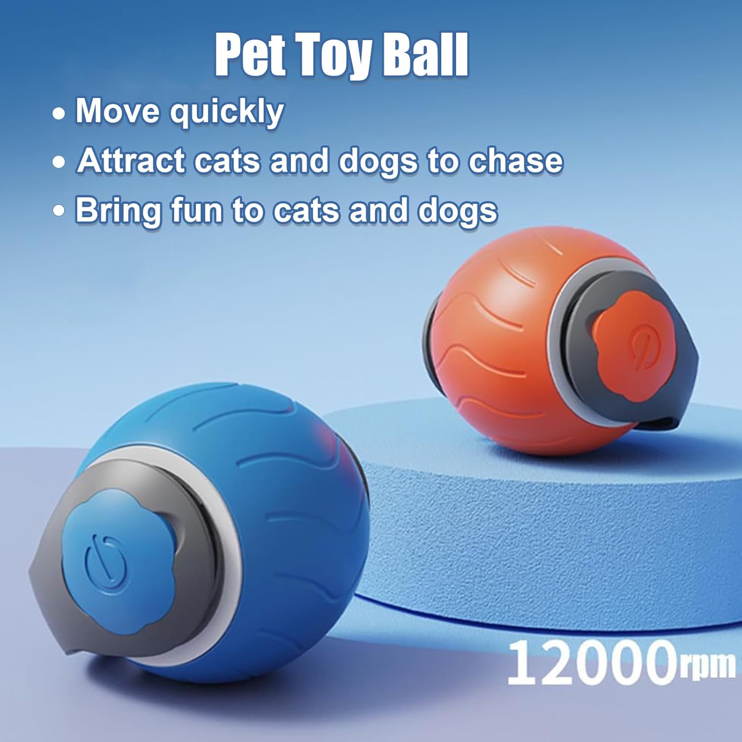 SpeedyTail™ Interactive Smart Ball – Automatic Moving Toy for Bored Cats